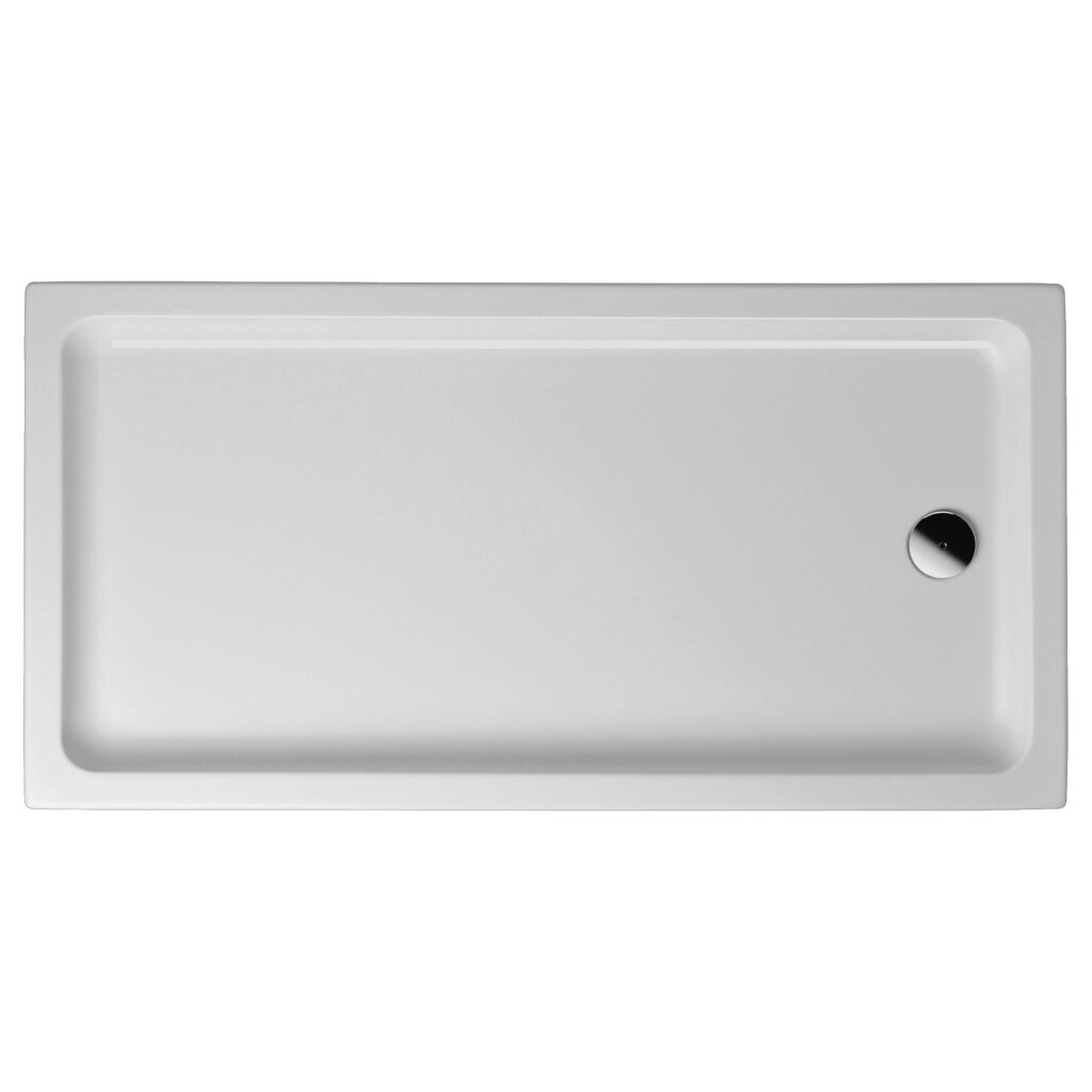 Receveur de douche Aloni – 120 × 80 cm – Blanc brillant, acrylique
