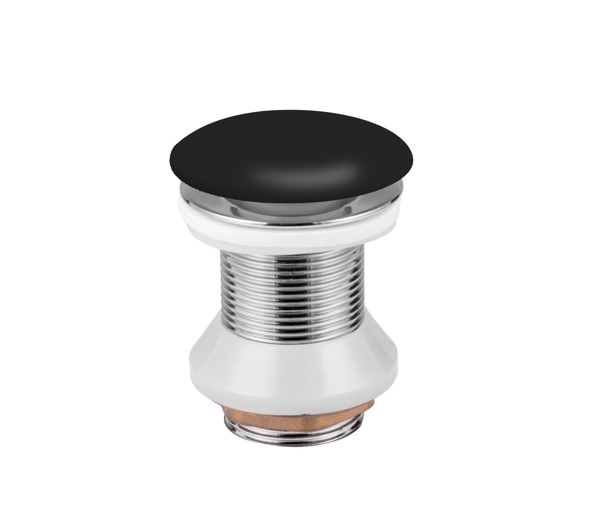 Bonde clic-clac 5/4" en céramique – noir mat
