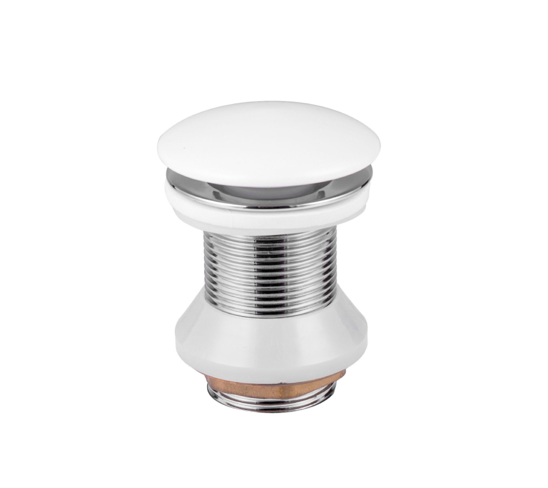 Bonde clic-clac 5/4" en céramique – blanc brillant