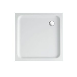 Receveur de douche carré Aloni – 80 × 80 cm – Blanc, acrylique