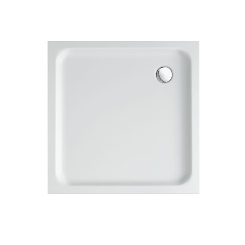 Receveur de douche carré Aloni – 80 × 80 cm – Blanc, acrylique