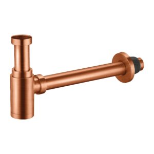 Siphon design pour lavabo en laiton 5/4" (33 cm) – cuivre brossé