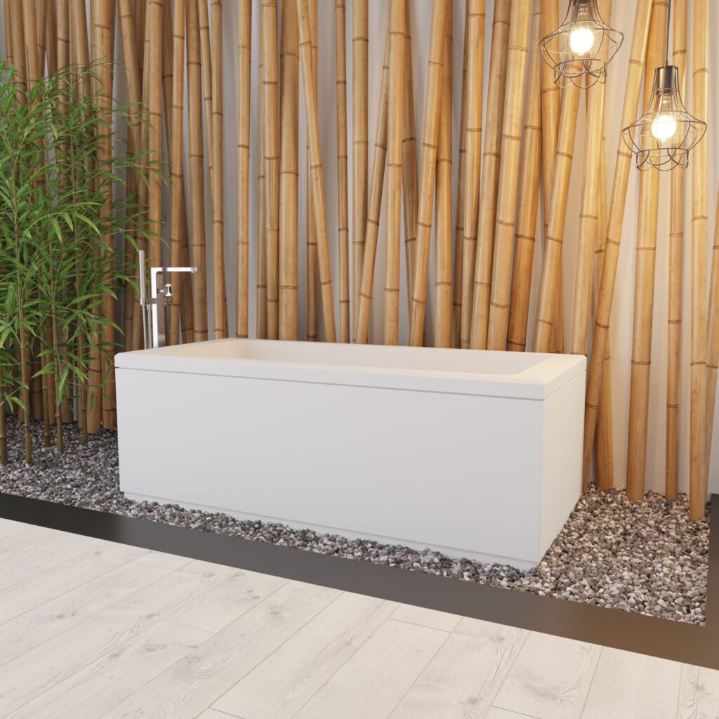 Baignoire à encastrer Aloni – 170 × 70 cm – Blanc, acrylique