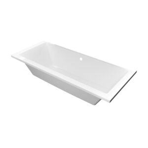 Baignoire duo à encastrer Aloni Ilio – 180 × 80 cm – Blanc, acrylique