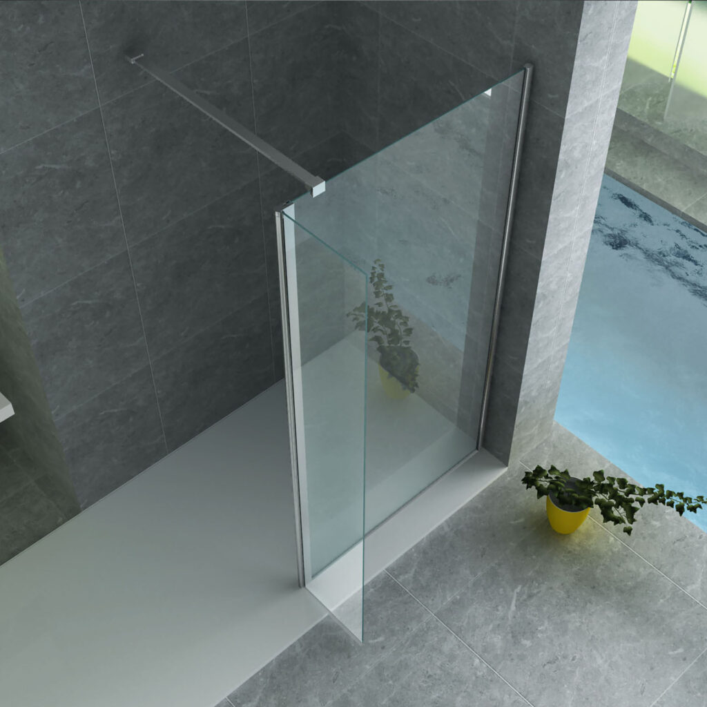 ALONI PAROI LATÉRALE POUR DOUCHE À L’ITALIENNE – PIVOTANTE - 500X2000MM - CHROME-VERRE CLAIR