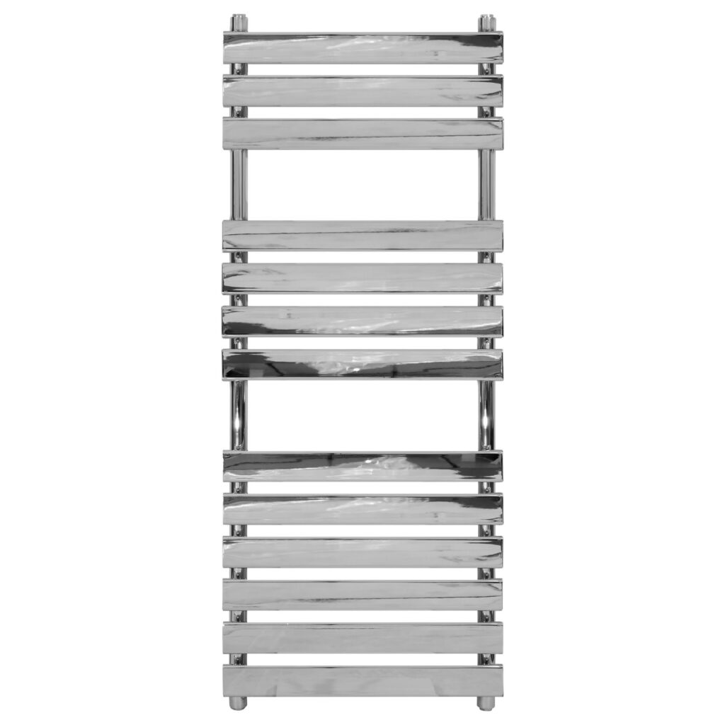 Sèche-serviettes Aloni Flora – chrome – 1300 × 500 mm – 430 W – raccordement latéral