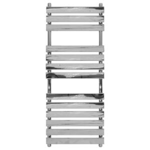 Sèche-serviettes Aloni Flora – chrome – 1300 × 500 mm – 430 W – raccordement latéral