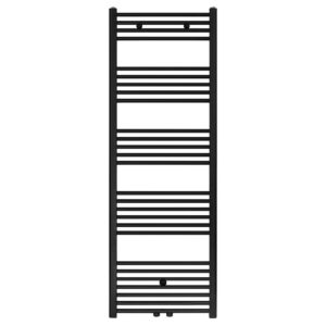 Sèche-serviettes Belrad – noir mat – 1600 × 500 mm – 721 W – raccordement latéral ou central
