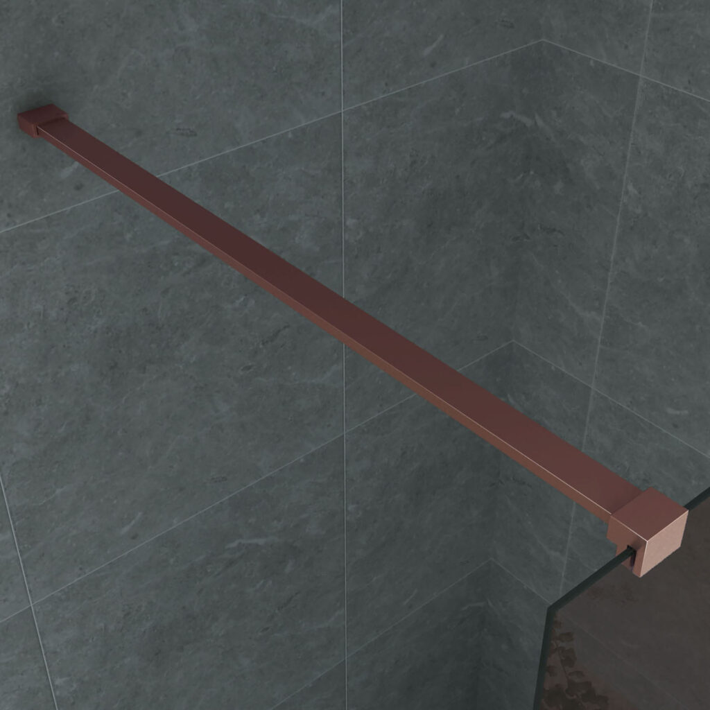 ALONI DOUCHE À L’ITALIENNE - 1200X2000MM - CUIVRE BROSSÉ-VERRE CHAMPAGNE