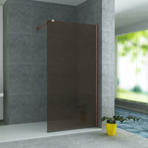 ALONI DOUCHE À L’ITALIENNE - 900X2000MM - CUIVRE BROSSÉ-VERRE CHAMPAGNE