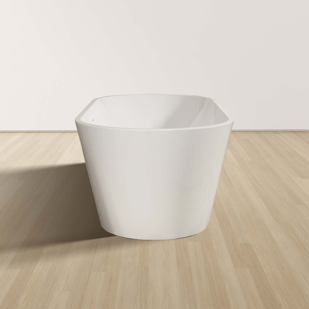 Baignoire îlot Aloni Rondo – 180 × 80 cm – Blanc brillant, acrylique