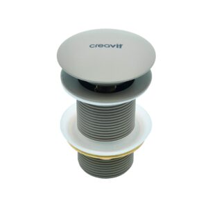 Bonde clic-clac 5/4" Creavit – avec trop-plein – gris froid