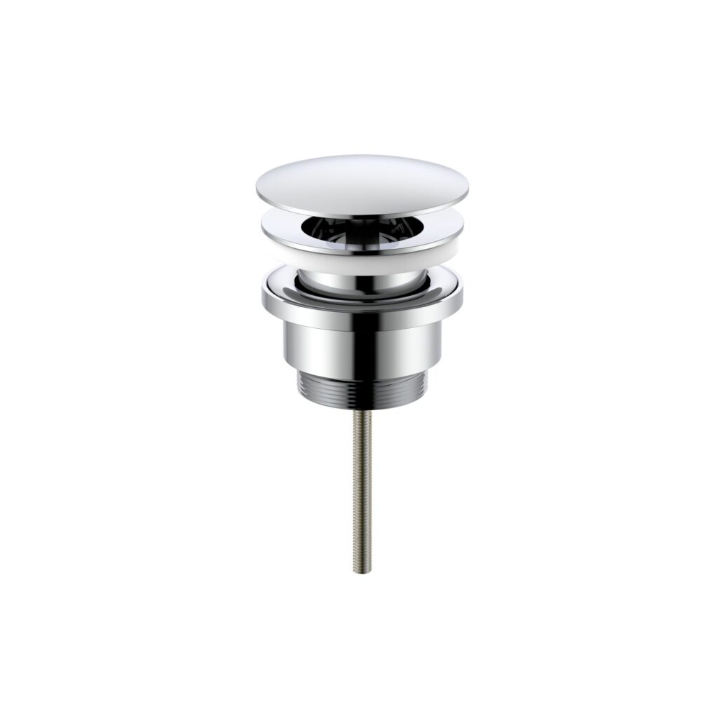 Bouchon de vidage Uniforma – toujours ouvert – chrome