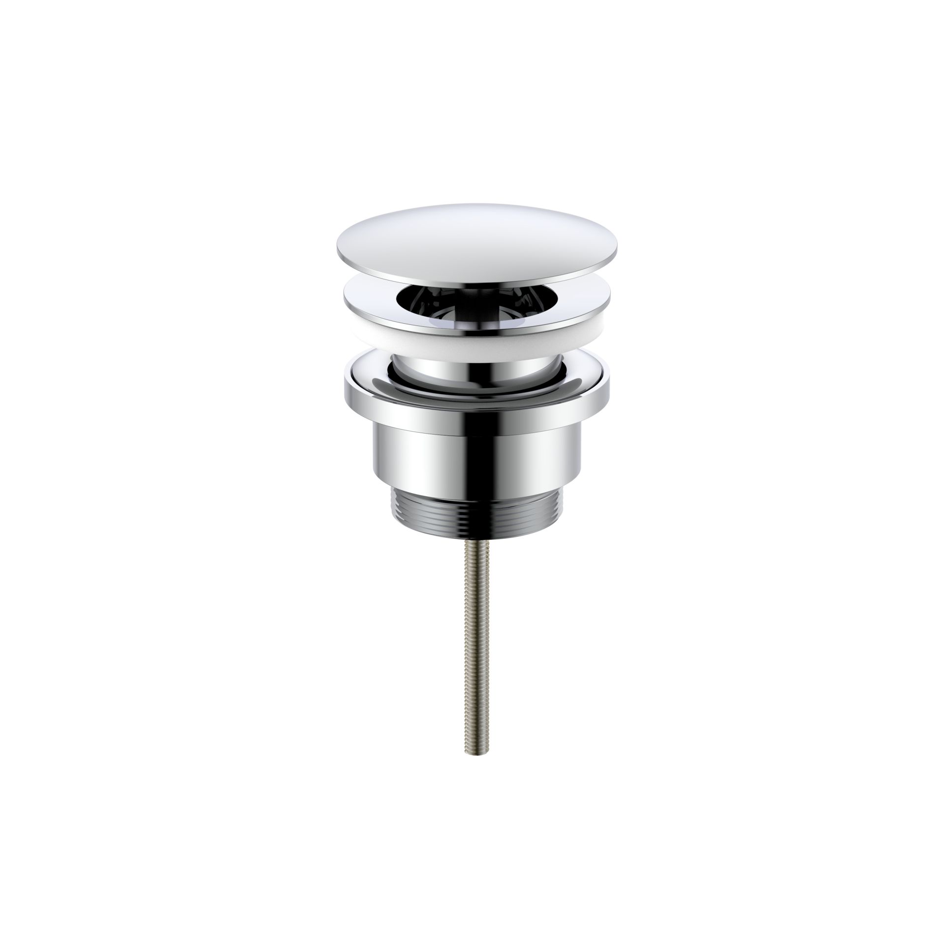 Bouchon de vidage Uniforma – toujours ouvert – chrome