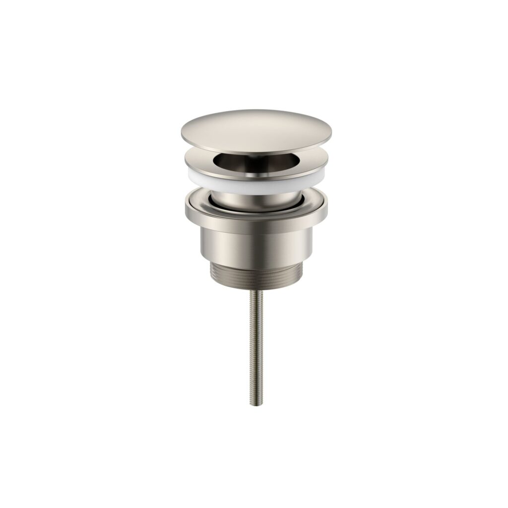 Bouchon de vidage Uniforma – toujours ouvert – acier inox brossé