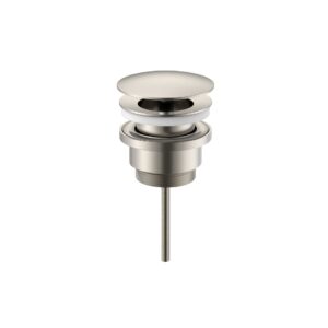 Bouchon de vidage Uniforma – toujours ouvert – acier inox brossé