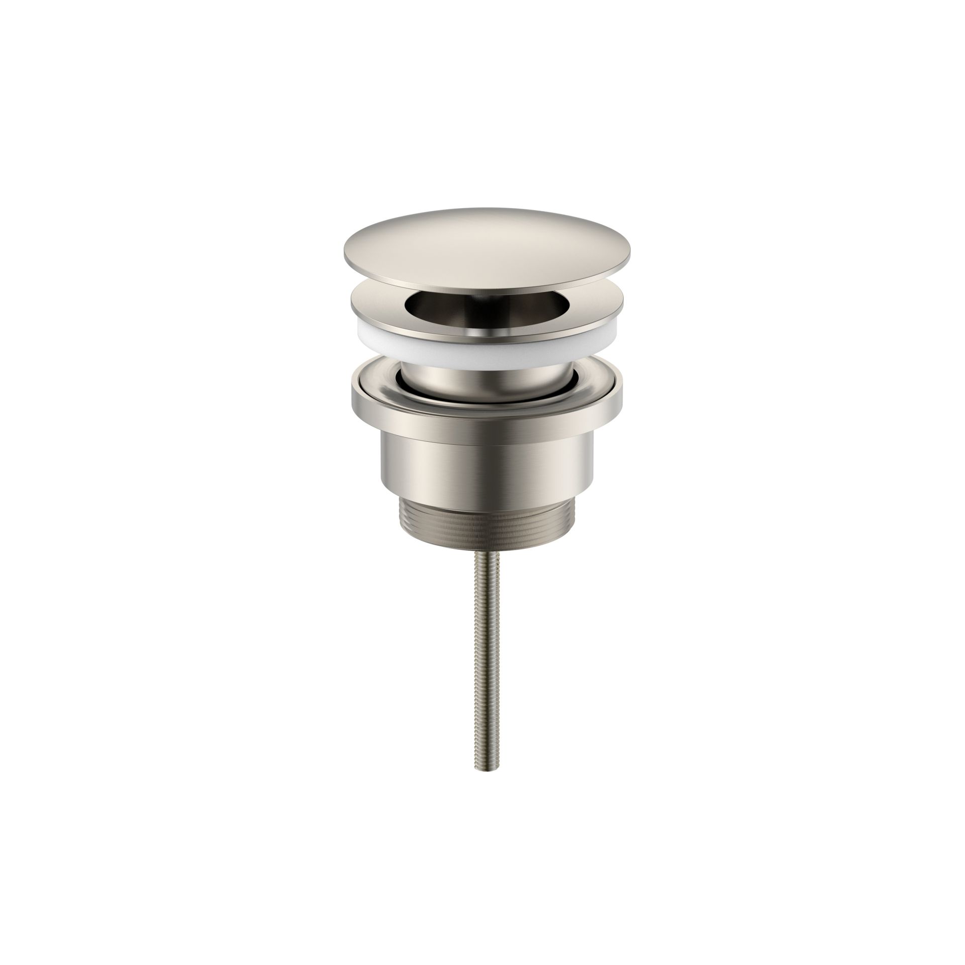 Bouchon de vidage Uniforma – toujours ouvert – acier inox brossé