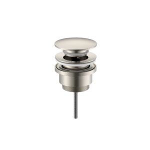 Bouchon de vidage Uniforma – à pression (click waste) – acier inox brossé