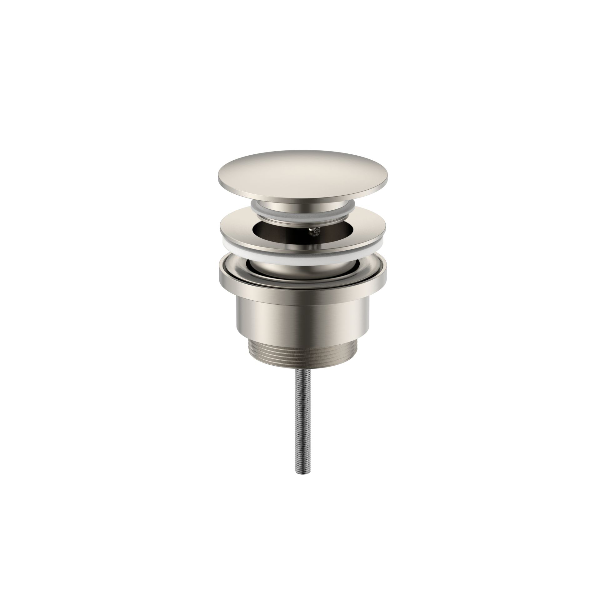 Bouchon de vidage Uniforma – à pression (click waste) – acier inox brossé