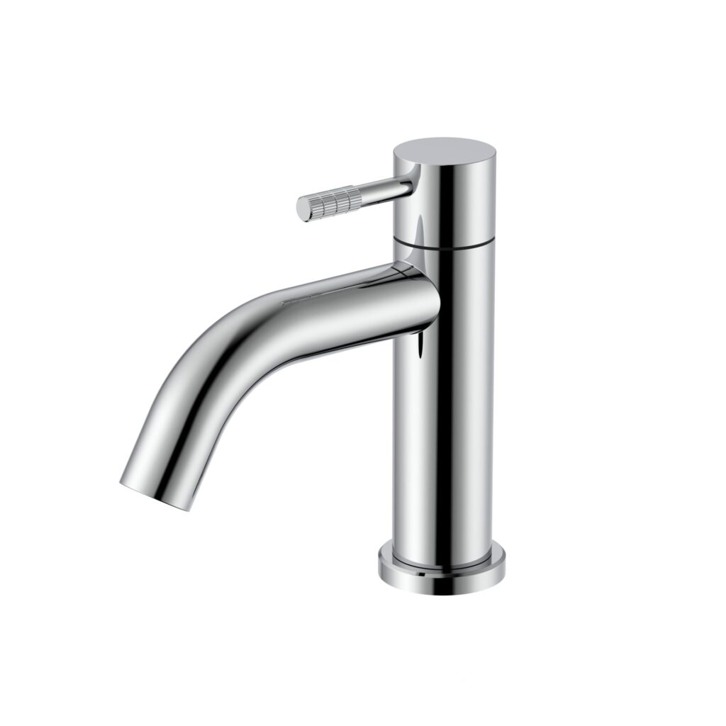 Robinet d'eau froide Stria – poignée striée – sans bonde – chrome