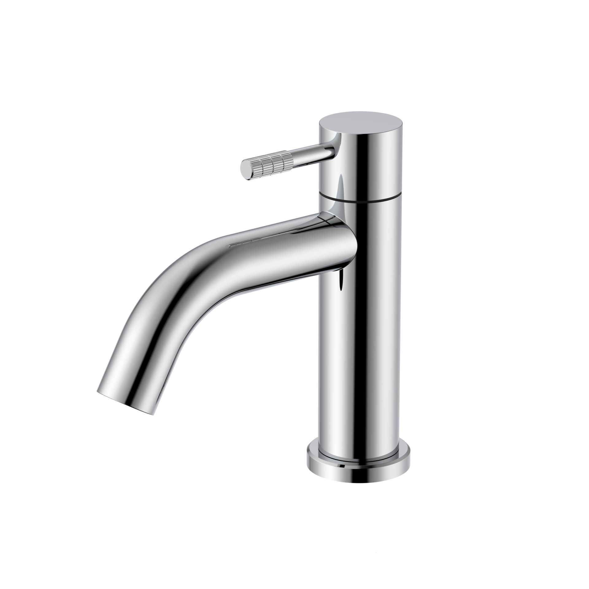 Robinet d'eau froide Stria – poignée striée – sans bonde – chrome