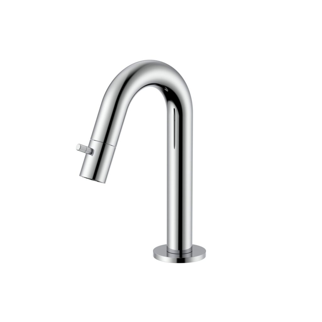 Robinet d'eau froide Stria – bec courbé – sans bonde – chrome