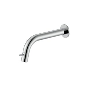 Robinet d'eau froide Stria – montage mural raccourcissable – bouton strié – sans bonde – chrome