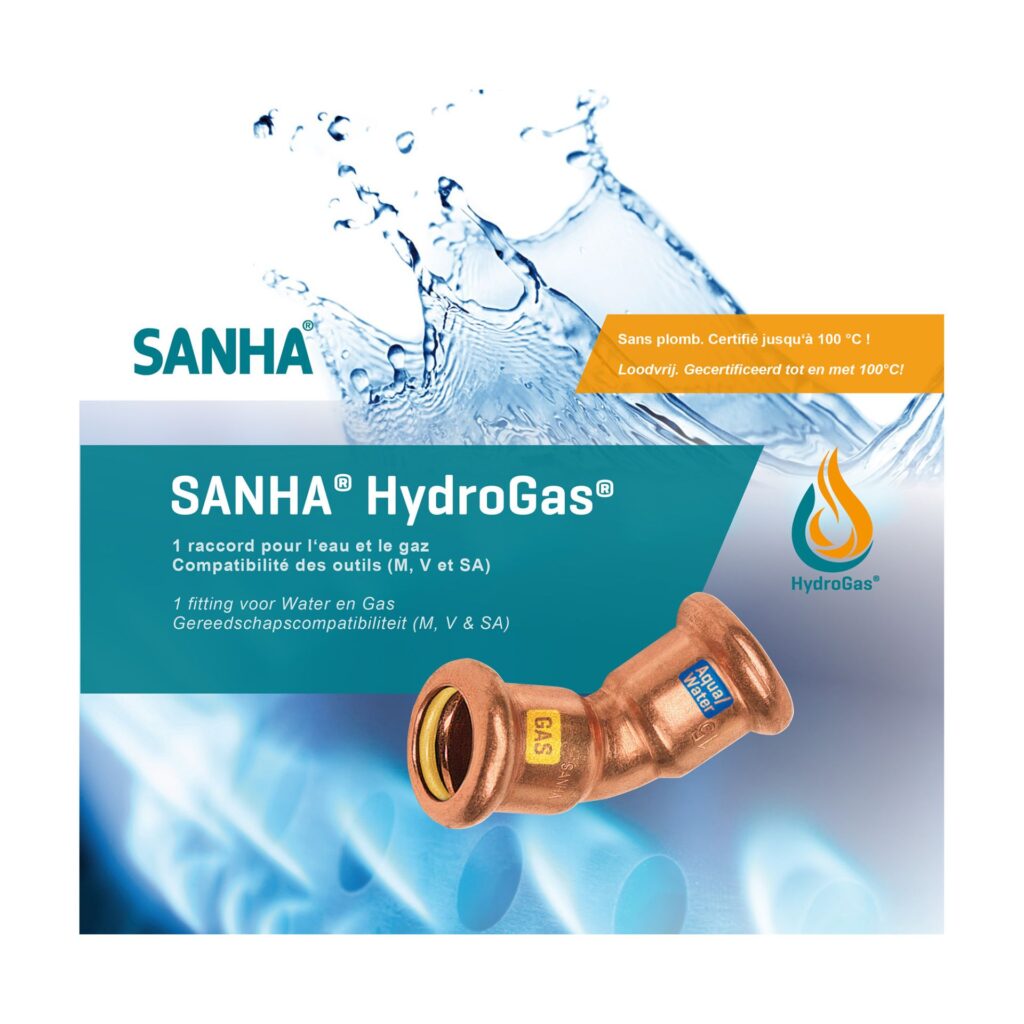 Hydrogas manchon, fileté f 22 × 3/4" – à sertir gaz et eau