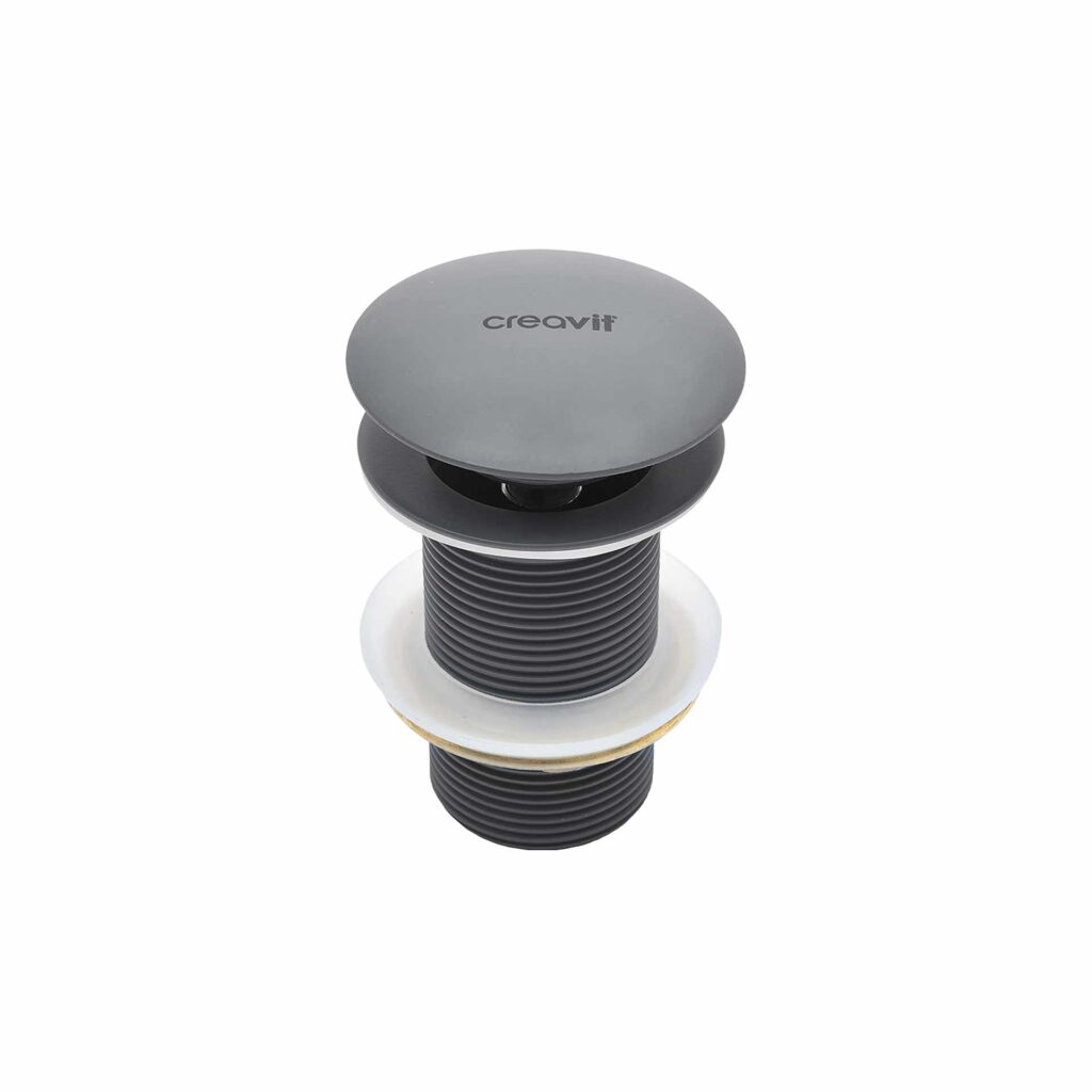 Bonde clic-clac 5/4" Creavit – avec trop-plein – anthracite mat