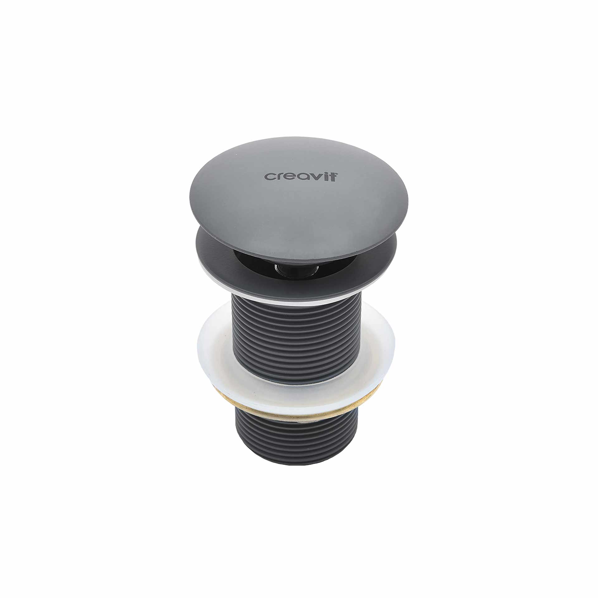 Bonde clic-clac 5/4" Creavit – avec trop-plein – anthracite mat