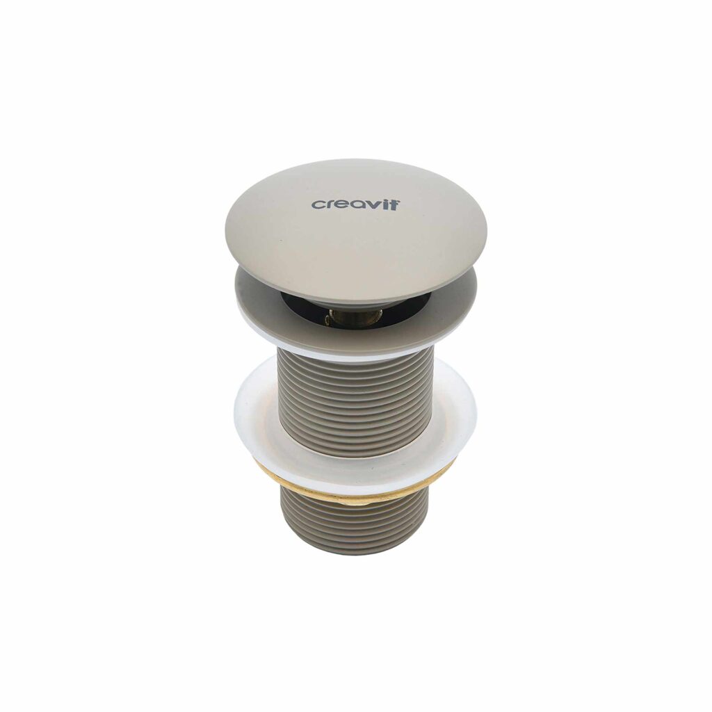 Bonde clic-clac 5/4" Creavit – avec trop-plein – cappuccino mat